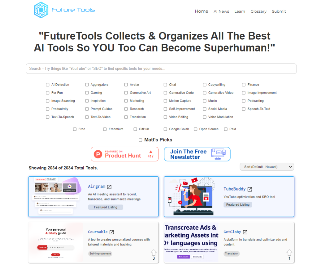 ai tools - future tools io