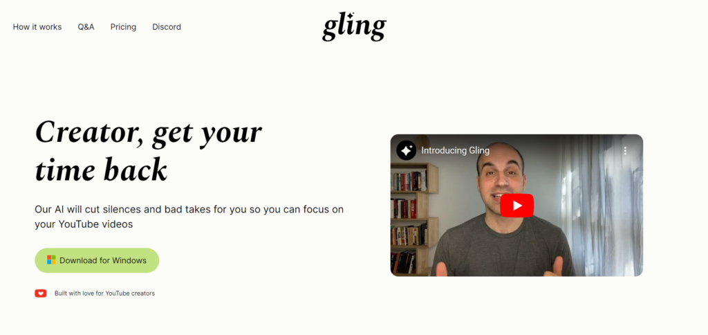 Gling.ai - top 5 ai video editor