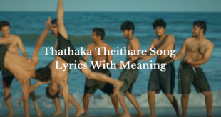 Thathaka Theithare Song Lyrics With Meaning - Hridayam
